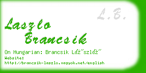 laszlo brancsik business card